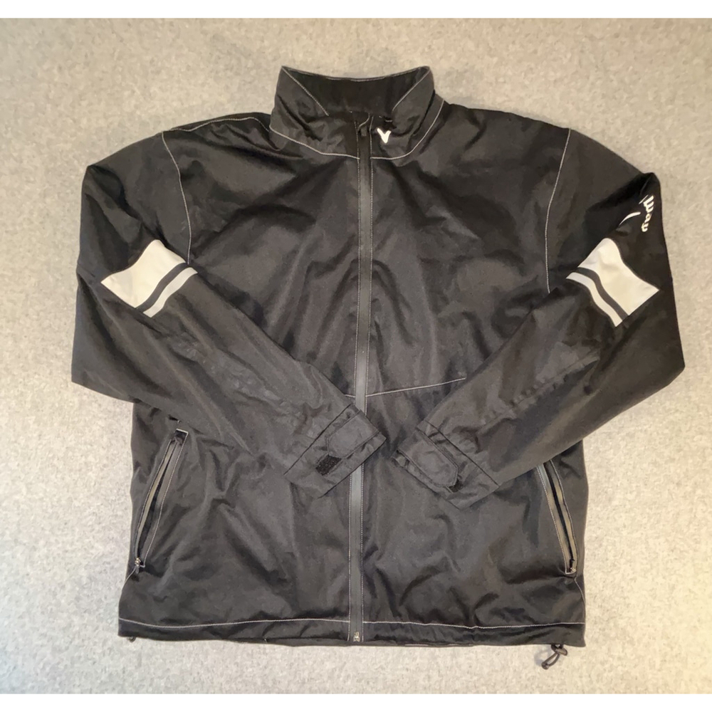 Callaway Golf Windbreaker Jacket Mens Large‎ Black Full Zip Lightweight